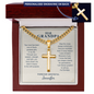Dear Grandpa Cross Necklace – Personalized Cuban Chain | Forever Grateful Christian Gift