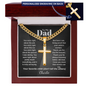 Cuban link cross necklace for dad packaging — Christian Father's Day gift | The Faith World