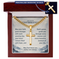 Confirmation Gifts for Boys – On Your Confirmation (God's Grace) Personalized Cross Necklace with Cuban Chain