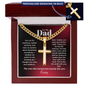 To My Dad Cuban Chain Cross Necklace | The One Who Turned Out Exactly Like You | Funny Personalized Gift