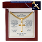 Cuban Link Cross Necklace for Grandpa – Christian Grandparents Day Gift
