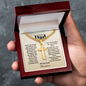 To My Dad Cuban Chain Cross Necklace | You Are My Hero | Personalized Christian Gift for Dad