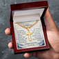 Gift for Husband – Personalized Cross Necklace with Cuban Chain, Anniversary Gift from Wife