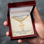 On Your First Communion – Cuban Link Chain Cross Necklace, Engraved Keepsake
