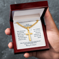 Gifts for Pastor – Personalized Cuban Chain Cross Necklace with Custom Card