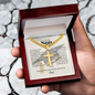 Cross necklace with Cuban link chain — Christian graduation gift for son from Dad | The Faith World
