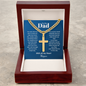 Cuban link cross necklace for dad packaging — Christian Father's Day gift | The Faith World
