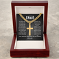 To My Dad Cuban Chain Cross Necklace | Your Favorite Child | Funny Personalized Father's Day Gift