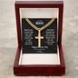 Valentine's Day Gift for Him – Engraved Cuban Link Cross Necklace