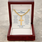 Dear Grandpa Cross Necklace – Personalized Cuban Chain | Forever Grateful Christian Gift