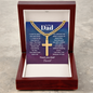 Cuban link cross necklace for dad packaging — Christian Father's Day gift | The Faith World