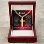 To My Dad Cuban Chain Cross Necklace | The One Who Turned Out Exactly Like You | Funny Personalized Gift
