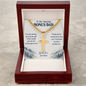 To My Bonus Dad Cuban Chain Cross Necklace | Personalized Gift from Bonus Son or Daughter