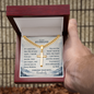 Gift for Husband – Personalized Cross Necklace with Cuban Chain, Anniversary Gift from Wife