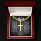To My Dad Cuban Chain Cross Necklace | Your Favorite Child | Funny Personalized Father's Day Gift
