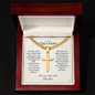 Cuban Link Cross Necklace for Grandpa – Christian Grandparents Day Gift