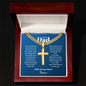 To My Dad Cuban Chain Cross Necklace | With All My Heart | Personalized Christian Gift for Dad