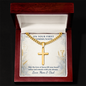 Personalized Cross Necklace for First Communion – Engraved Cuban Link Chain Gift for Boys