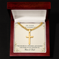 On Your First Communion – Cuban Link Chain Cross Necklace, Engraved Keepsake