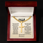 To My Dad Cuban Chain Cross Necklace | You Are My Hero | Personalized Christian Gift for Dad