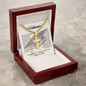 Cross necklace with Cuban link chain — Christian graduation gift for son from Mom and Dad | The Faith World