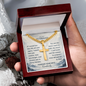 Gift for Husband – Personalized Cross Necklace with Cuban Chain, Anniversary Gift from Wife
