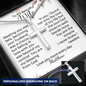Custom engraved cross necklace in 18k gold or stainless steel — Christian anniversary gift for wife | The Faith World