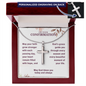 Confirmation Gifts for Girls – On Your Confirmation (God's Grace) Personalized Cross Necklace, Snake Chain