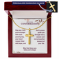 Confirmation Gifts for Girls – On Your Confirmation (God's Grace) Personalized Cross Necklace, Snake Chain