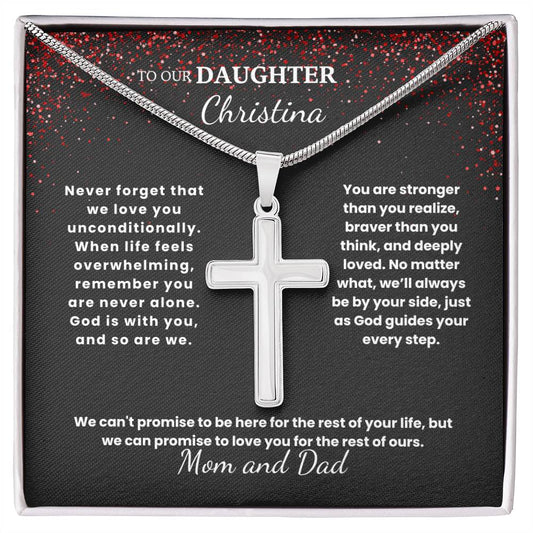 Beloved Daughter cross necklace — personalized Christian gift | The Faith World