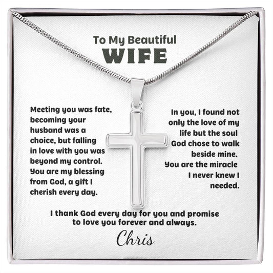 Timeless cross necklace — personalized Christian gift for wife | The Faith World
