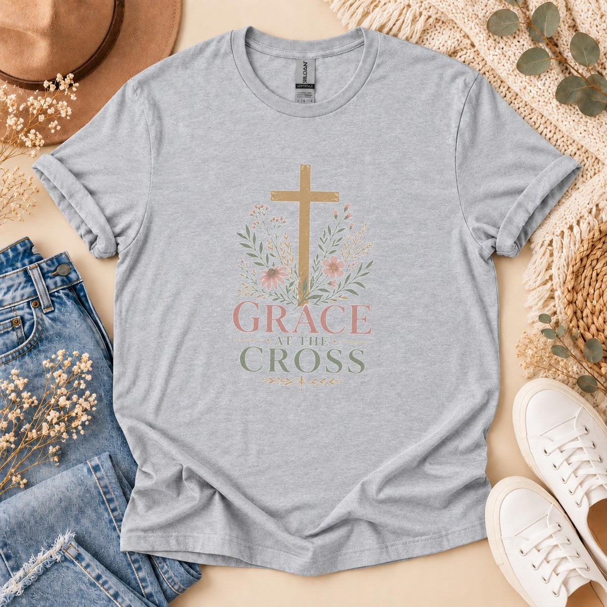 Grace At The Cross Botanical T-Shirt