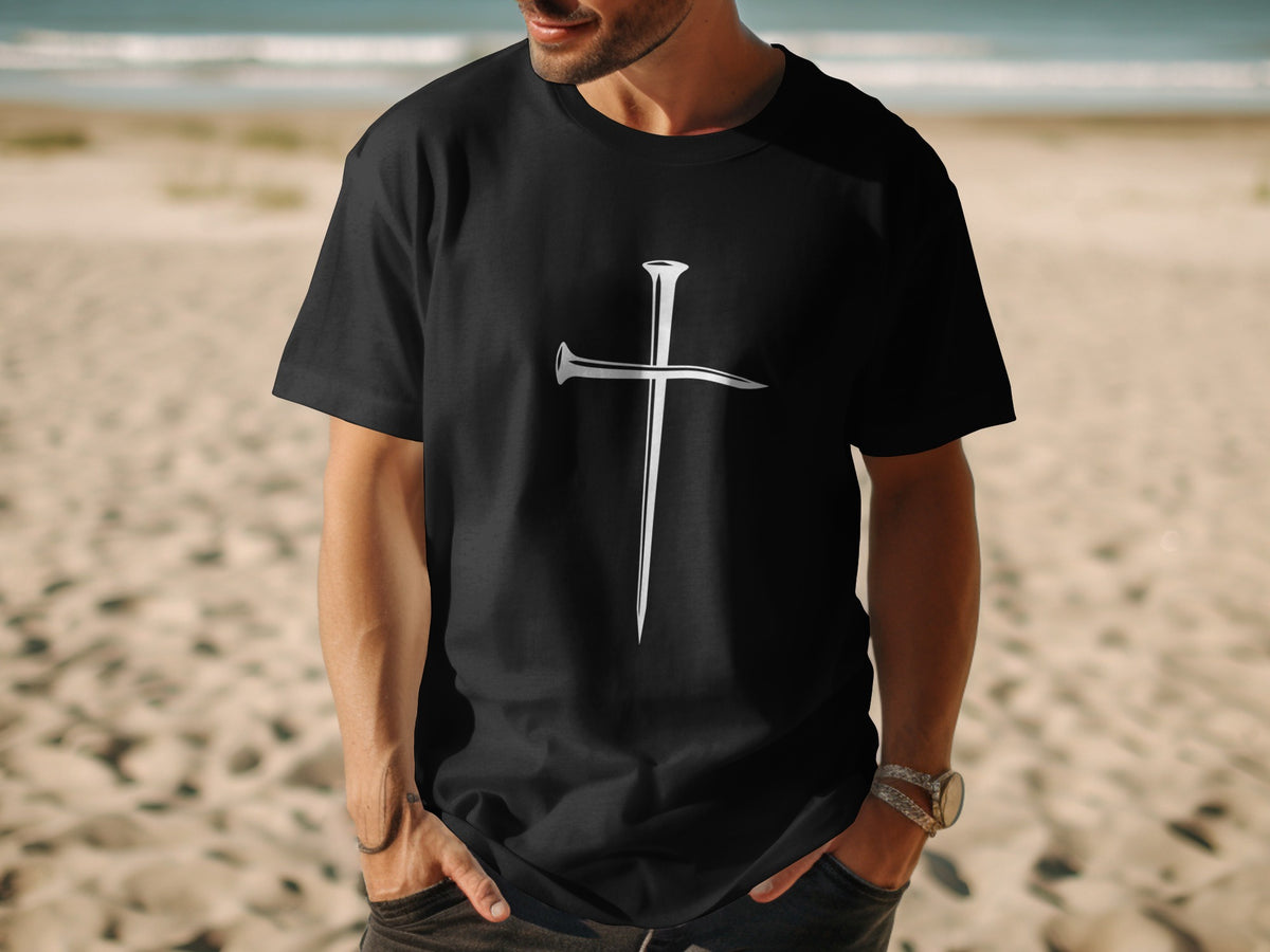 Minimalist Nail Cross T-Shirt
