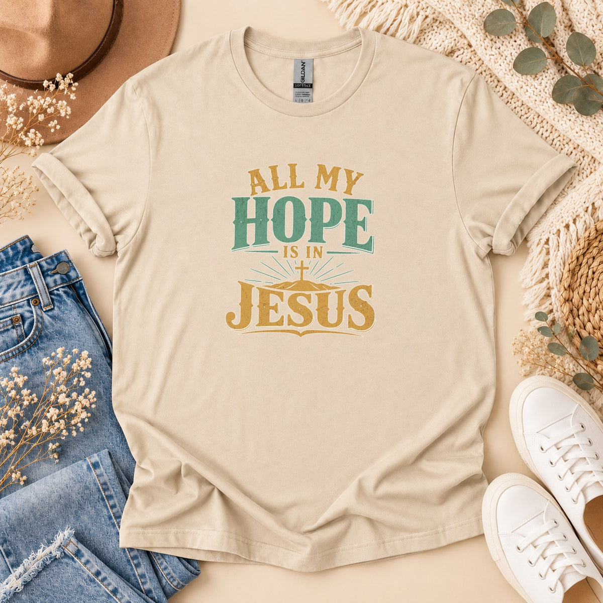 All My Hope Is In Jesus Vintage T-Shirt
