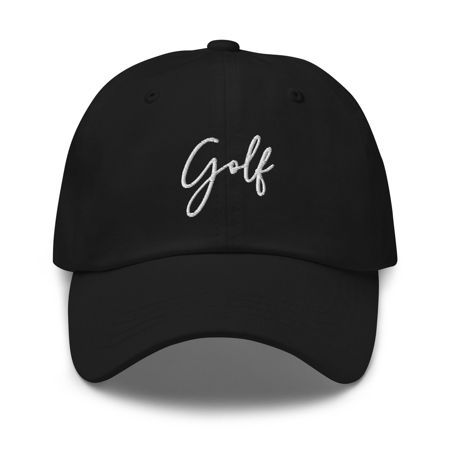 Golf Cursive Text Embroidered hat