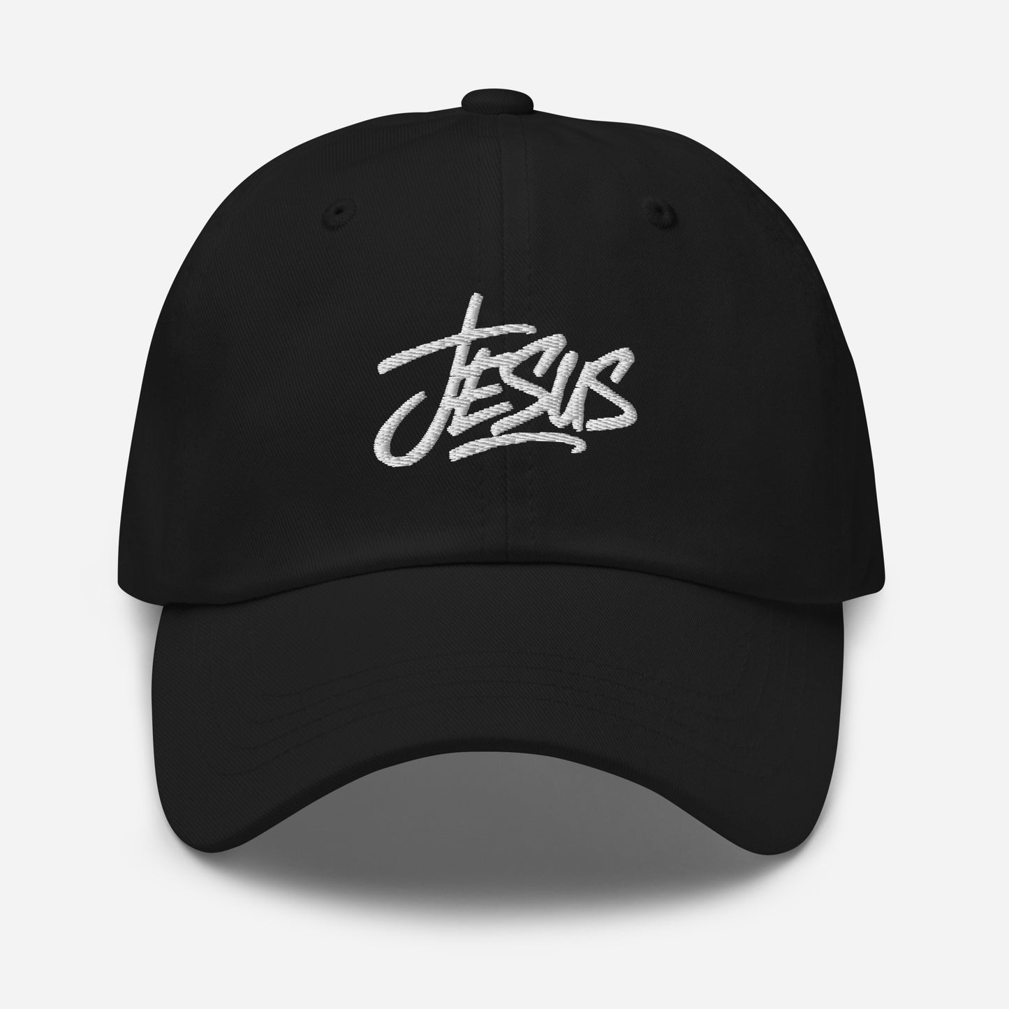 Jesus embroidered Christian baseball cap black — elegant faith hat for dad or mom | The Faith World