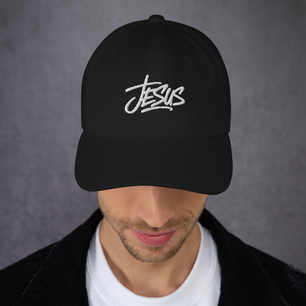 Jesus embroidered hat back view — Christian cap gift for believers | The Faith World