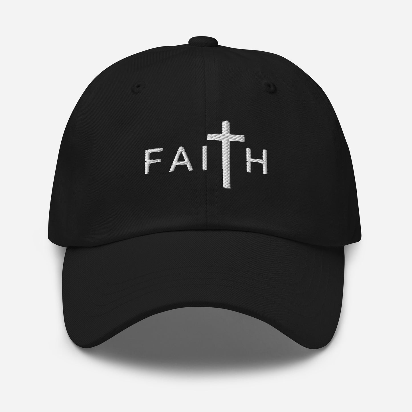 FAITH brush lettering embroidered Christian hat black — gift for her or him | The Faith World