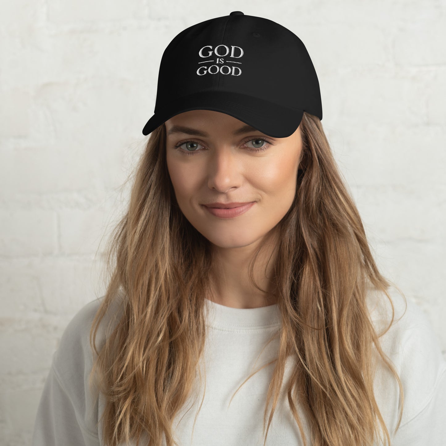 God Is Good Christian cap navy — faith baseball hat for dad or husband | The Faith World