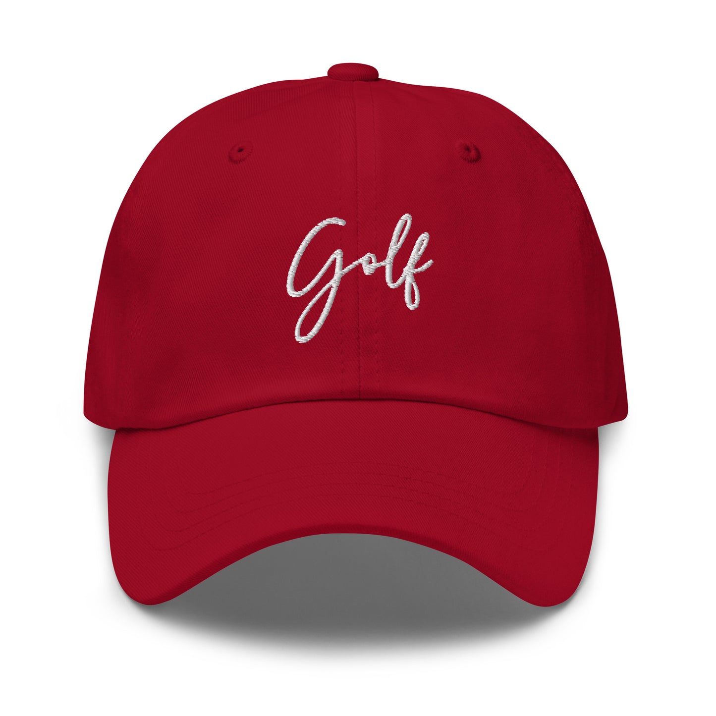 Golf Cursive Text Embroidered hat