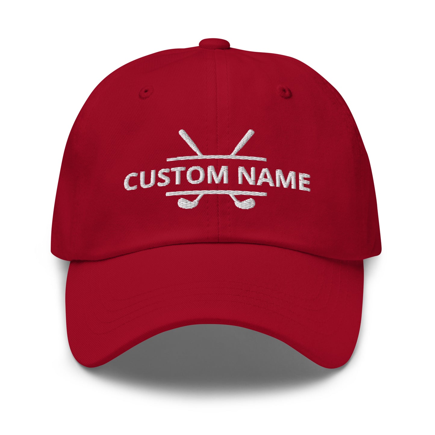 Personalized Golf Club and Name Embroidered Hat