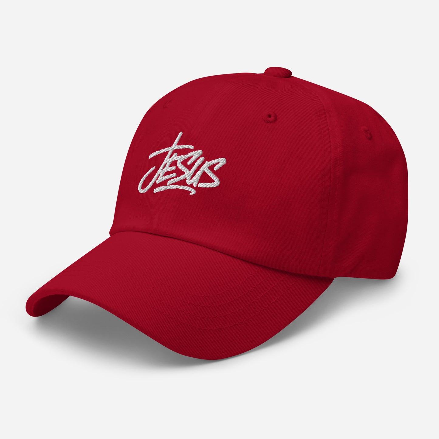 Jesus embroidered cap left side — religious apparel gift | The Faith World