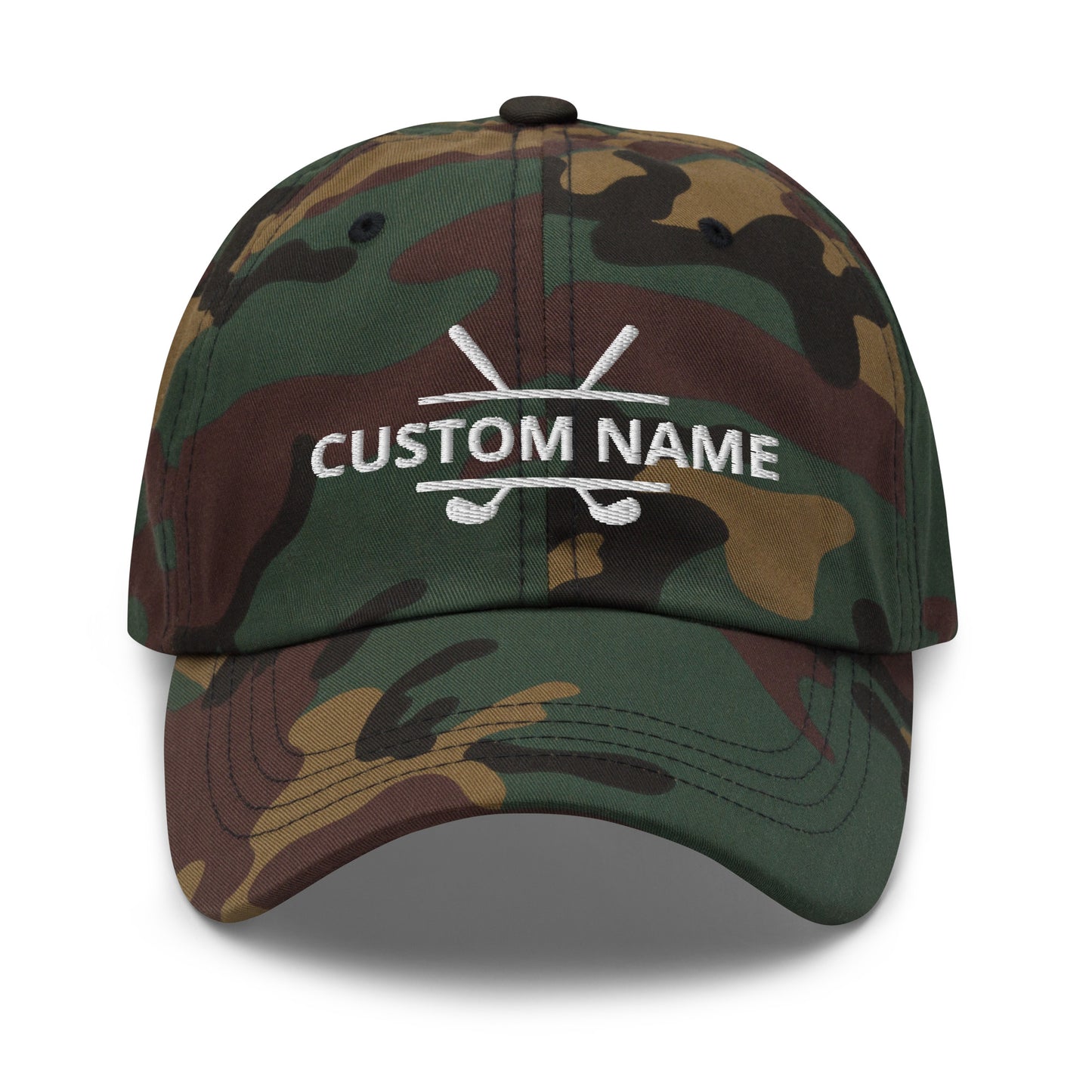 Personalized Golf Club and Name Embroidered Hat