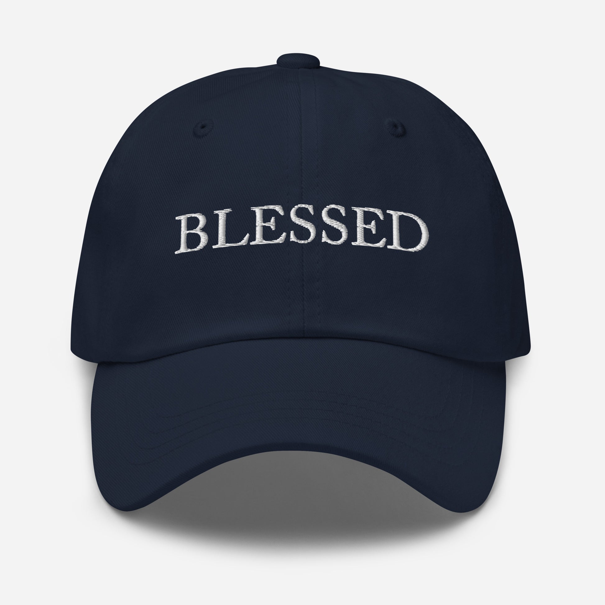 BLESSED Christian cap front view — meaningful faith gift for him | The Faith World