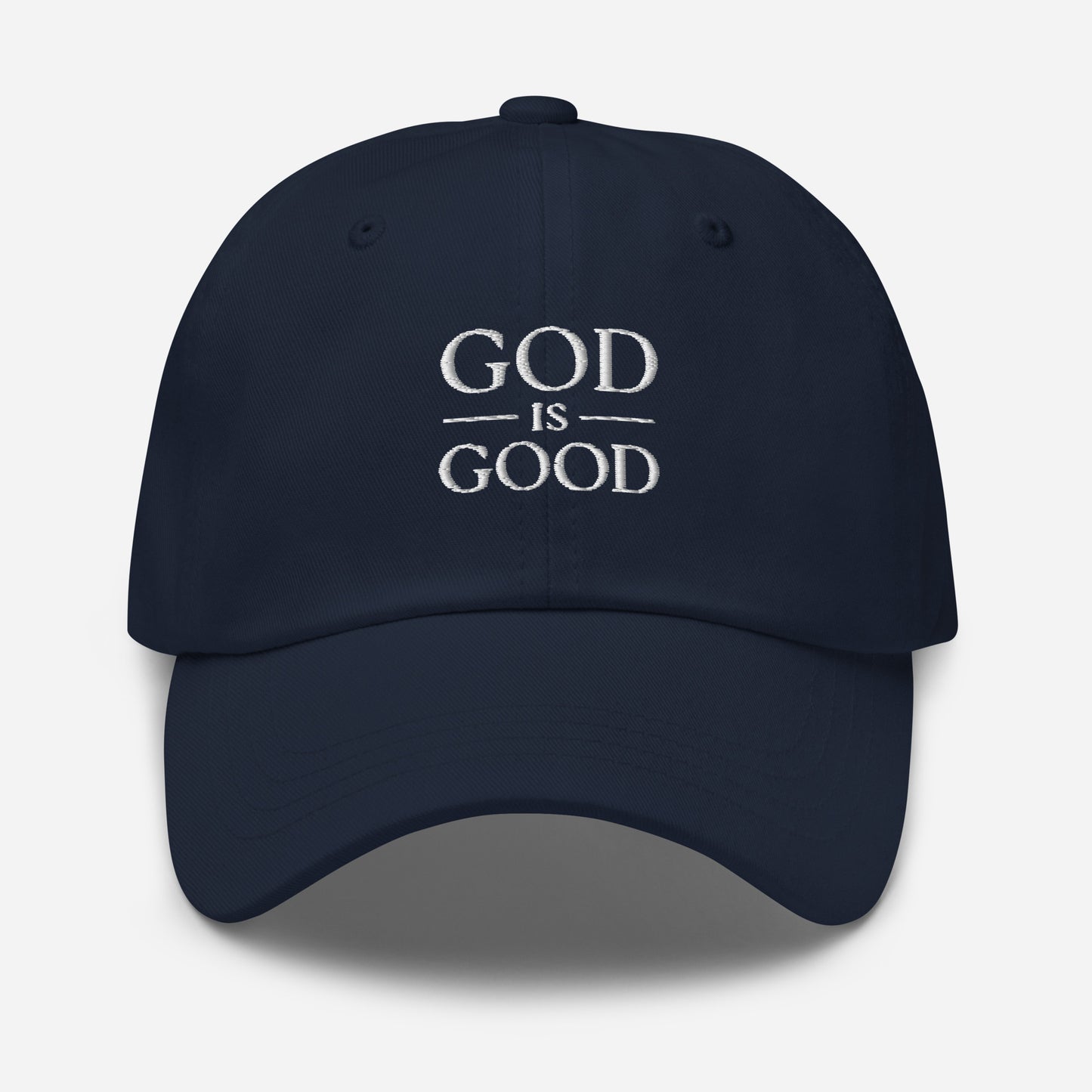 God Is Good Christian dad hat in spruce green — faith apparel | The Faith World