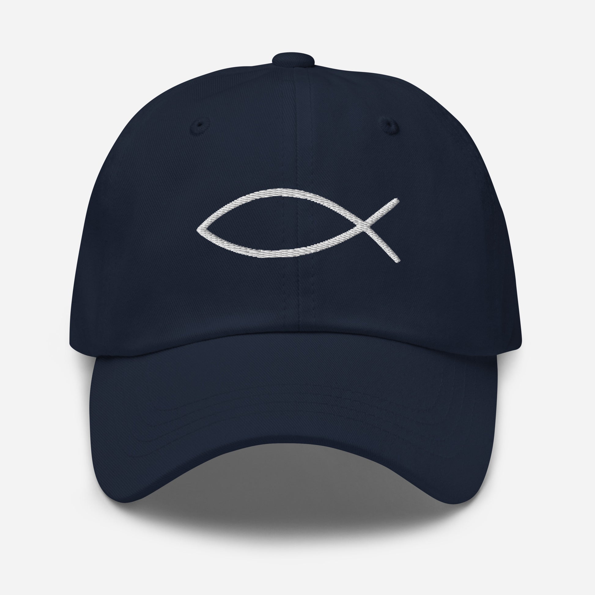 Christian fish embroidered hat multiple colors — religious apparel | The Faith World