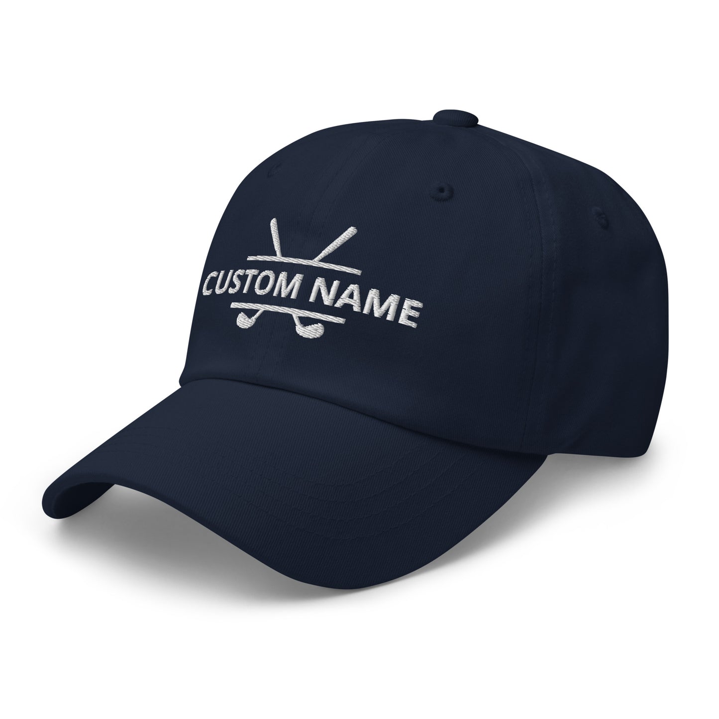 Personalized Golf Club and Name Embroidered Hat