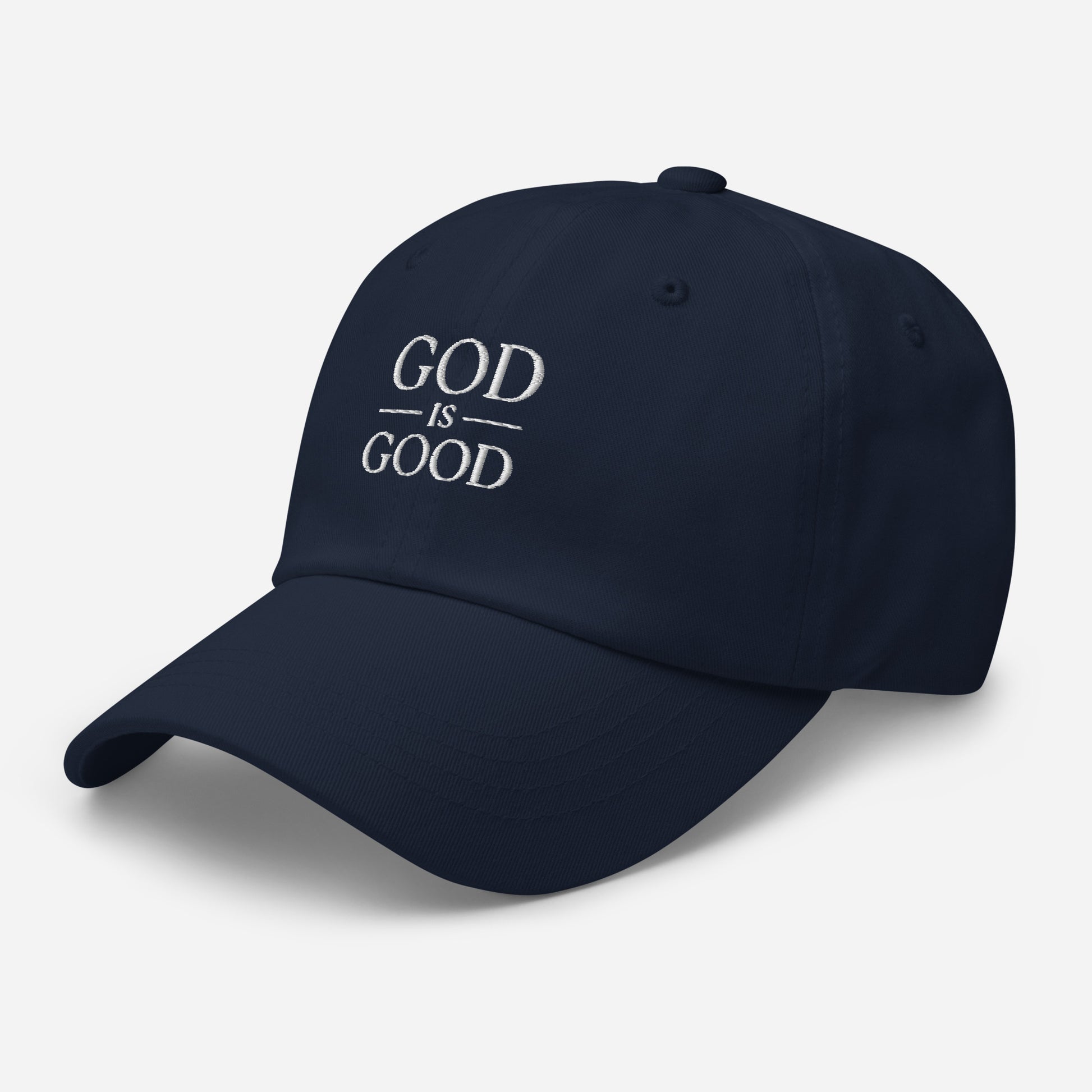 God Is Good embroidered cap cranberry — Christian gift for dad | The Faith World