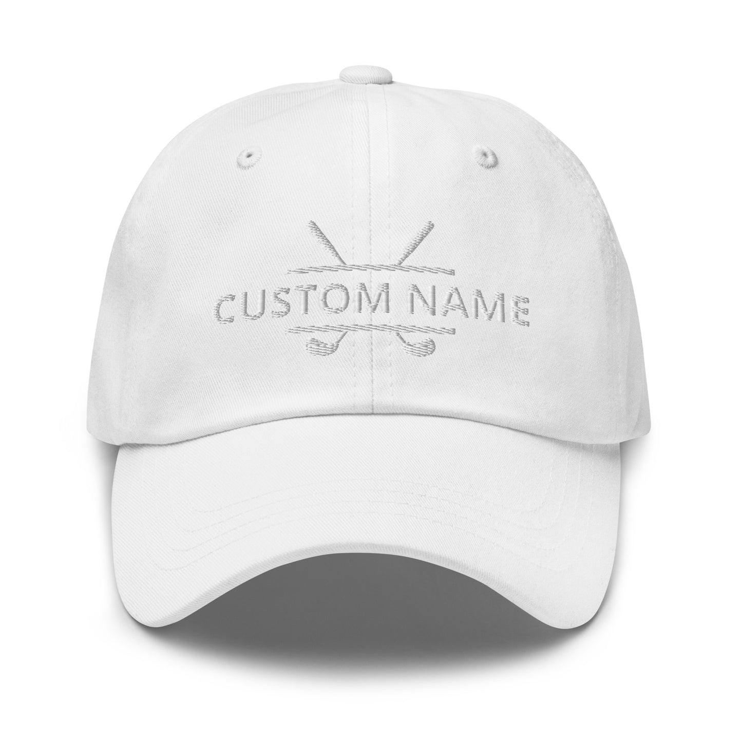 Personalized Golf Club and Name Embroidered Hat