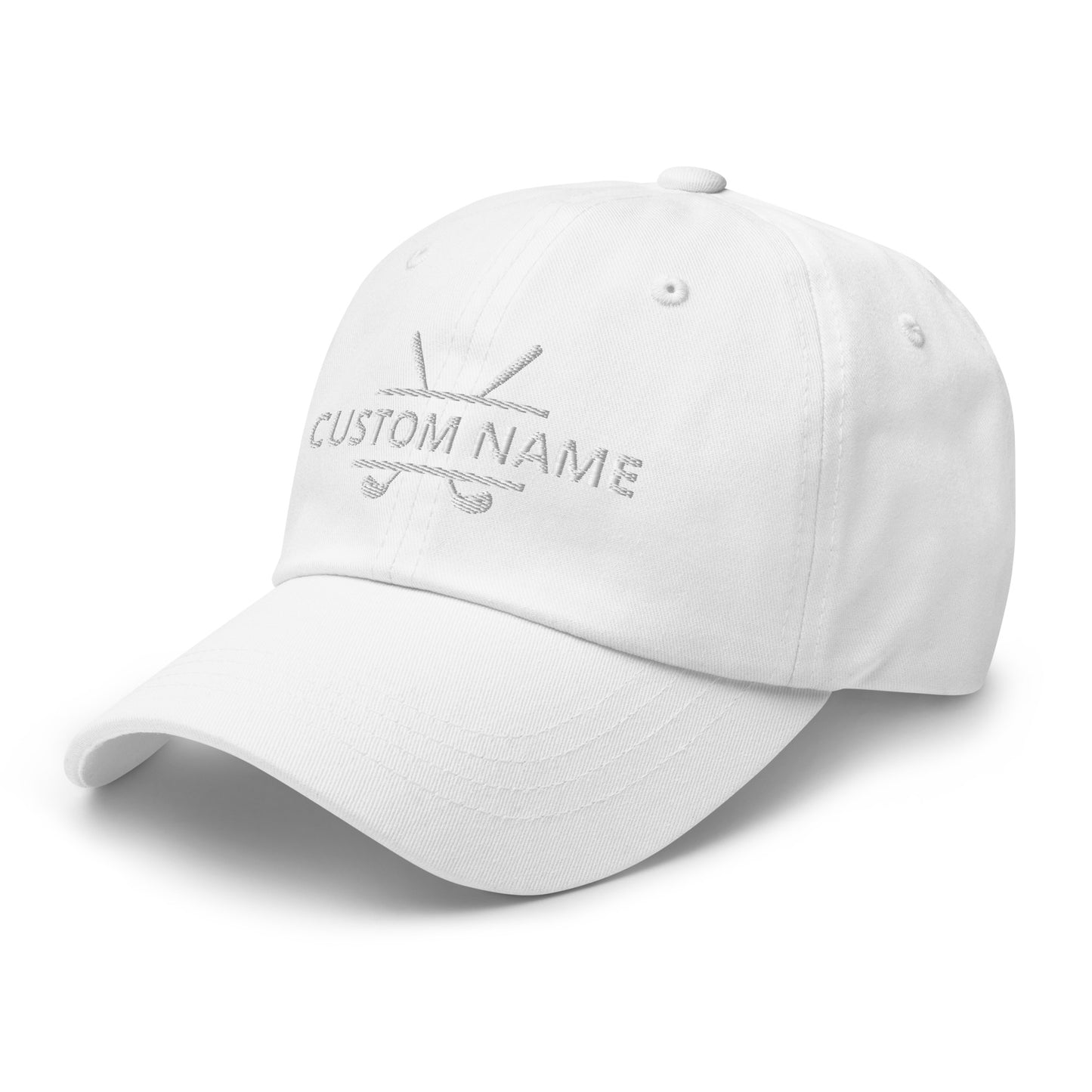 Personalized Golf Club and Name Embroidered Hat